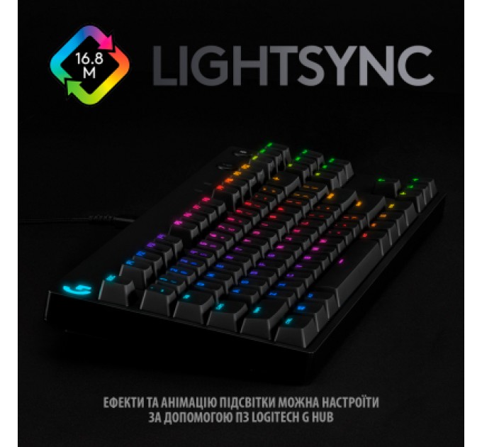 Logitech Клавіатура Logitech G PRO Mechanical Gaming USB UA Black (920-009392)