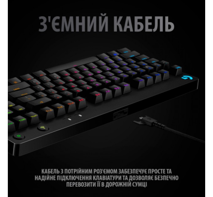 Logitech Клавіатура Logitech G PRO Mechanical Gaming USB UA Black (920-009392)