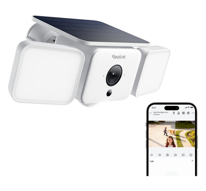 IP-камера Reolink Floodlight Series F310B АКБ 4МП 2.3mm Wi-Fi із сонячною панеллю