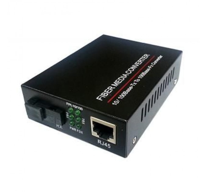 FoxGate Медіаконвертер FoxGate 10/100Base-TX to 100Base-F 1550нм, SM, SC/PC, 20 км (EC-B-0,1-1SM-1550nm-20)