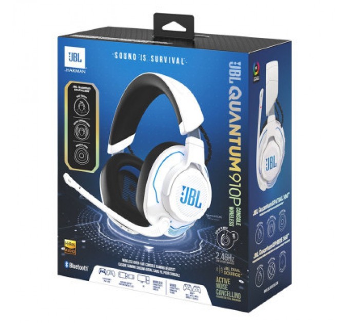 JBL Навушники JBL Quantum 910P Wireless for PS White (JBLQ910PWLWHTBLU)