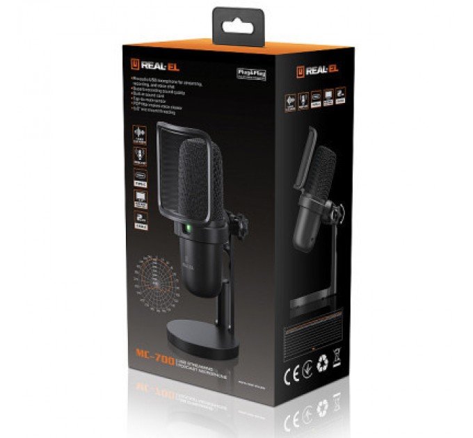 REAL-EL Мікрофон REAL-EL MC-700 Black