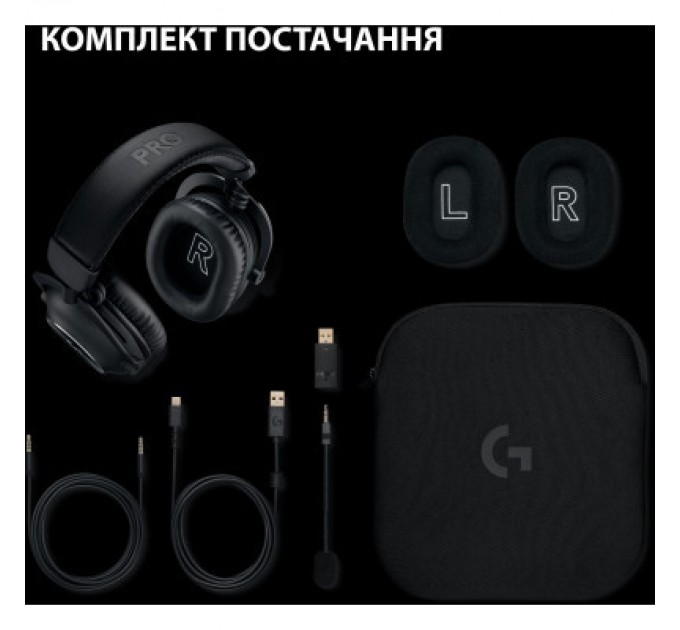 Logitech Навушники Logitech G Pro X 2 Lightspeed Wireless Black (981-001263)