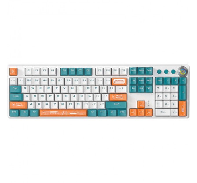 Aula Клавіатура Aula F2088 PRO Plus 9 Orange Keys KRGD Blue USB UA White/Blue (6948391234908)