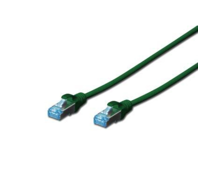 Digitus Патч-корд Digitus 0.5м, cat.5e, SF-UTP, AWG 26/7, green (DK-1531-005/G)