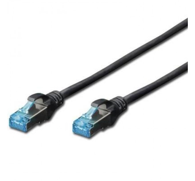 Digitus Патч-корд Digitus 1м, cat.5e, SF-UTP, AWG 26/7, black (DK-1531-010/BL)