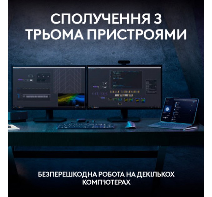 Logitech Клавіатура Logitech MX Keys S Wireless UA Pale Grey (920-011588)