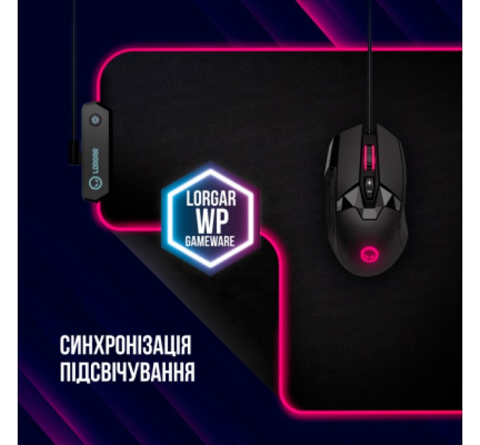 Lorgar Килимок для мишки Lorgar Steller 913 RGB USB Black (LRG-GMP913)