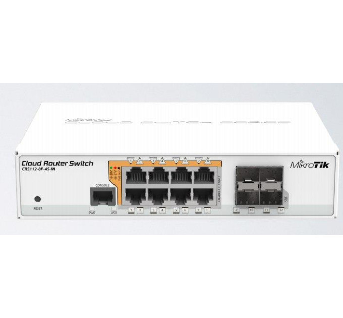 Mikrotik Комутатор мережевий Mikrotik CRS112-8P-4S-IN