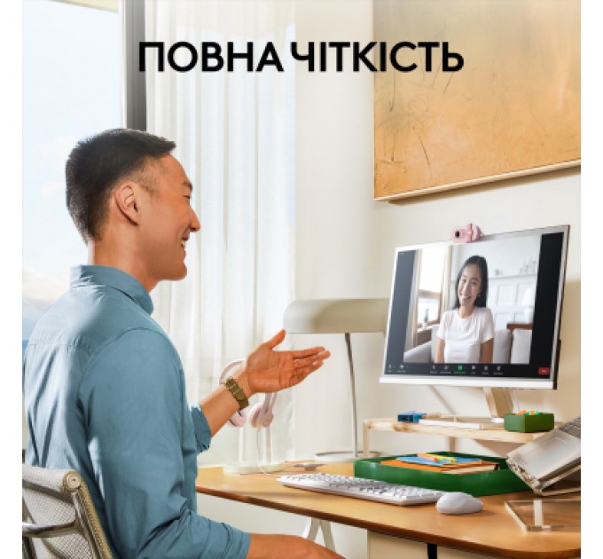 Logitech Веб-камера Logitech Brio 100 Full HD Rose (960-001623)