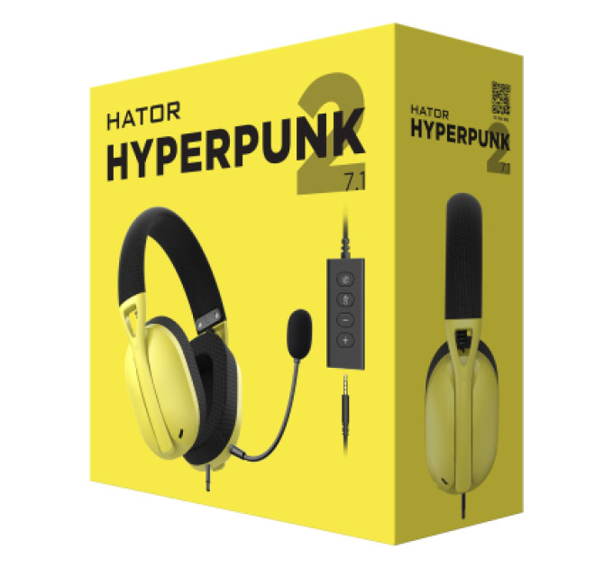 Hator Навушники Hator Hyperpunk 2 USB 7.1 Black/Yellow (HTA-847)