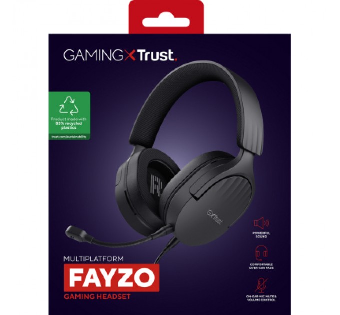 Trust Навушники Trust GXT 489 Fayzo Black (24898)