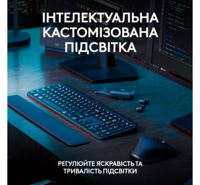 Logitech Клавіатура Logitech MX Keys S Wireless UA Graphite (920-011593)