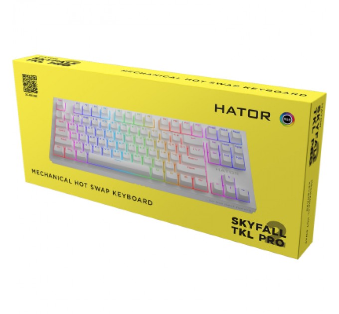 Hator Клавіатура Hator Skyfall 2 TKL Pro Orange USB White (HTK-751)