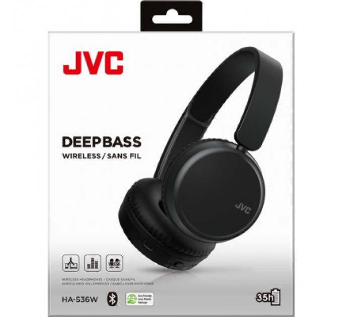JVC Навушники JVC HA-S36W Black (HA-S36W-B-U)