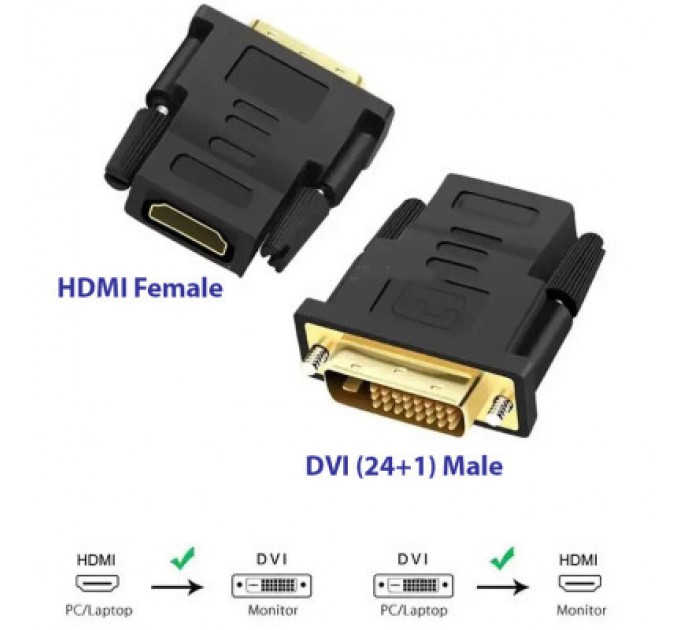 STLab Перехідник DVI-D (24+1) male to HDMI female 1080p ST-Lab (U-994)