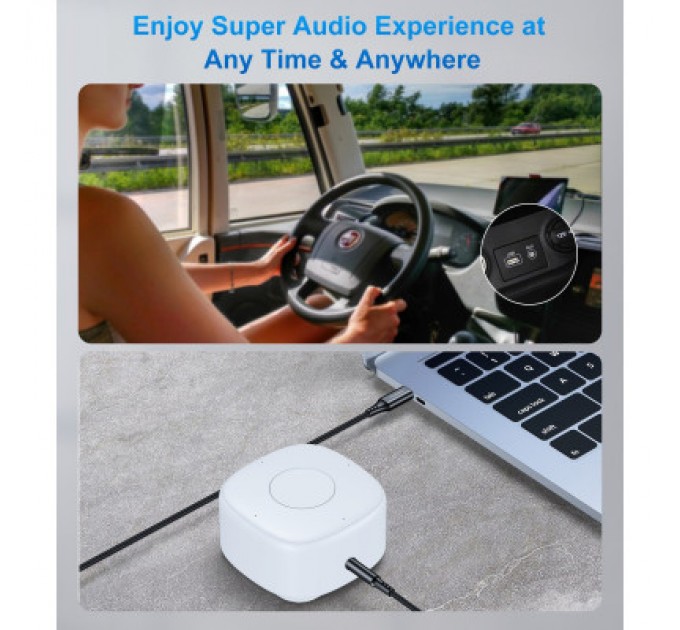 Choetech Перехідник USB-C to jack 3.5mm stereo audio (CDLA) 2.0m Choetech (AUX008-BK)