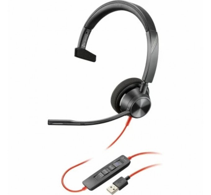 Poly Навушники Poly BlackWire C3310-M USB-A HS Mono (767F6AA)