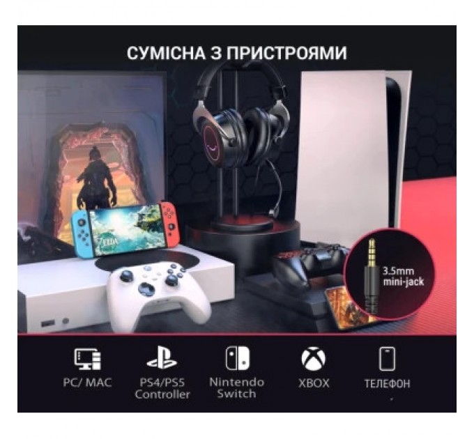 Fifine Навушники Fifine H3 RGB Black (H3)