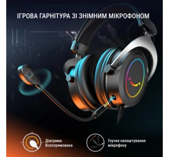Fifine Навушники Fifine H3 RGB Black (H3)