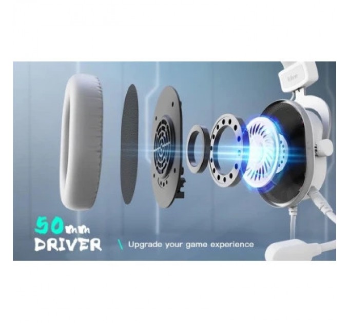 Fifine Навушники Fifine H6 RGB 7.1 White (H6W)