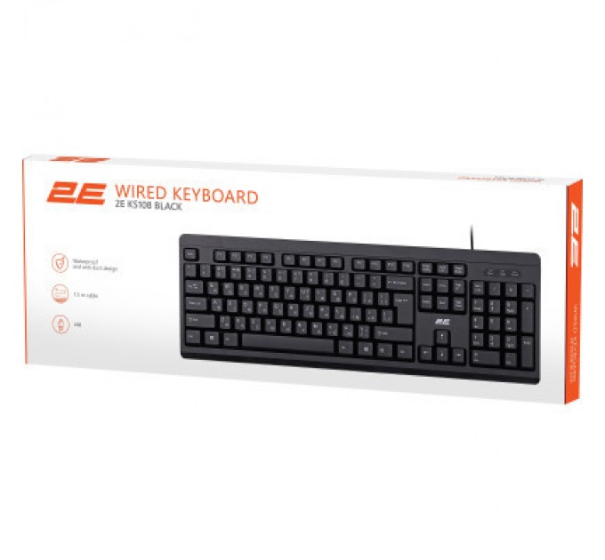 2E Клавіатура 2E KS108 USB Black (2E-KS108UB_UA)