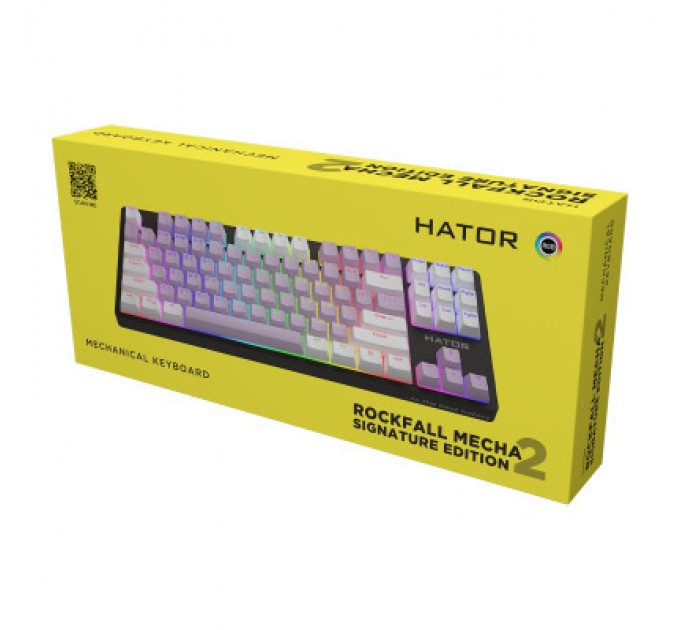 Hator Клавіатура Hator Rockfall 2 Mecha Signature Edition USB Black/Lilac/White (HTK-520-BLW)