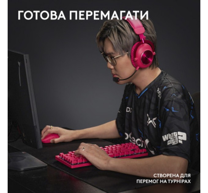 Logitech Клавіатура Logitech G PRO X TKL Lightspeed Tactile USB UA Magenta (920-012159)