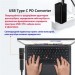 STLab Перехідник PD 100W USB-C F to DC Male Jack square mouth Lenovo Thinkpad ST-Lab (PD100W-Lenovo)