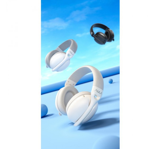 Aula Навушники Aula S6 - 3 in 1 Wired/2.4G Wireless/Bluetooth White (6948391235561)