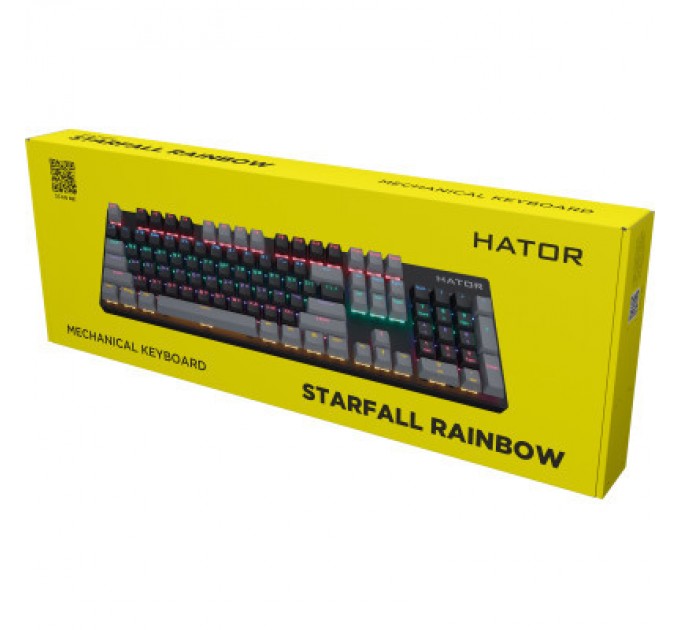 Hator Клавіатура Hator Starfall Rainbow Origin Blue USB Black/Grey (HTK-609-BBG)