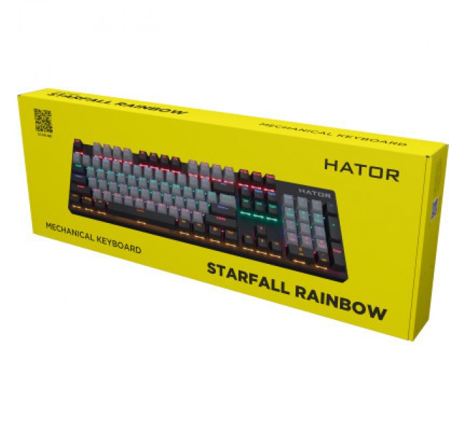 Hator Клавіатура Hator Starfall Rainbow Origin Blue USB Grey/Black (HTK-609-BGB)