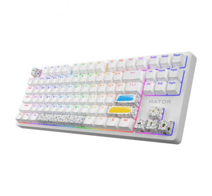 Hator Клавіатура Hator Rockfall 2 Mecha TKL Authentic Edition Aurum Milky Way Silent USB White (HTK-531)