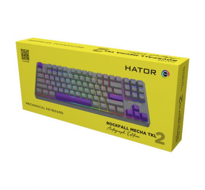 Hator Клавіатура Hator Rockfall 2 Autograph Edition Mecha TKL Aurum Choco USB Titanium (HTK-526)