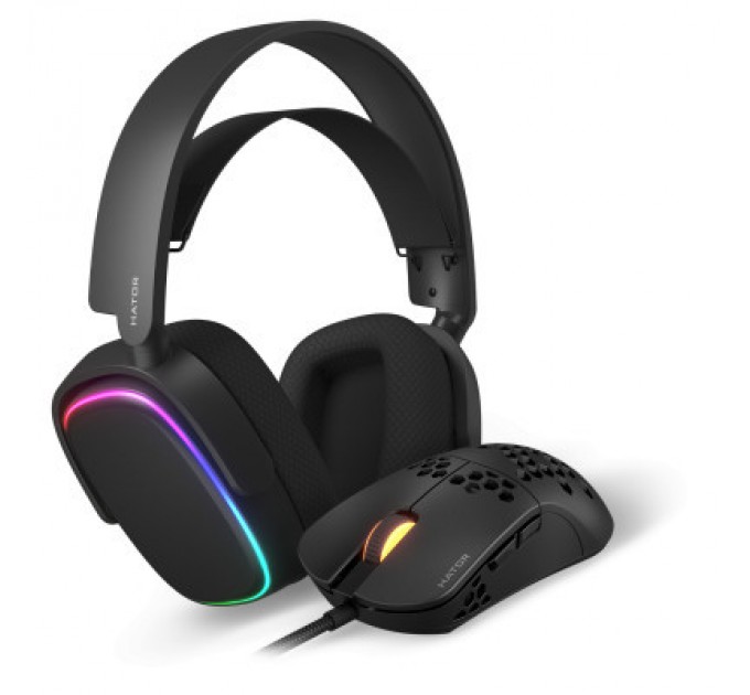 Hator Навушники Hator Phoenix 7.1 RGB + Stellar Pro Black (НТR-001)