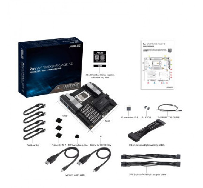 ASUS Серверна материнська плата ASUS PRO WS WRX90E-SAGE SE sTR5 WRX90 8xDDR5 M.2 EEB (90MB1FW0-M0EAY0)