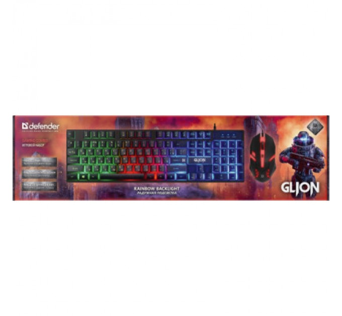 Defender Комплект Defender Glion C-123 USB UA Black (45122)