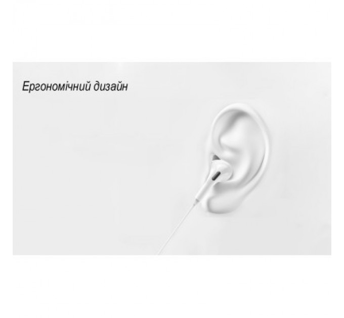 Denmen Навушники Denmen HF DR06 3.5mm 1.2 м White (DE-DR06-WH)