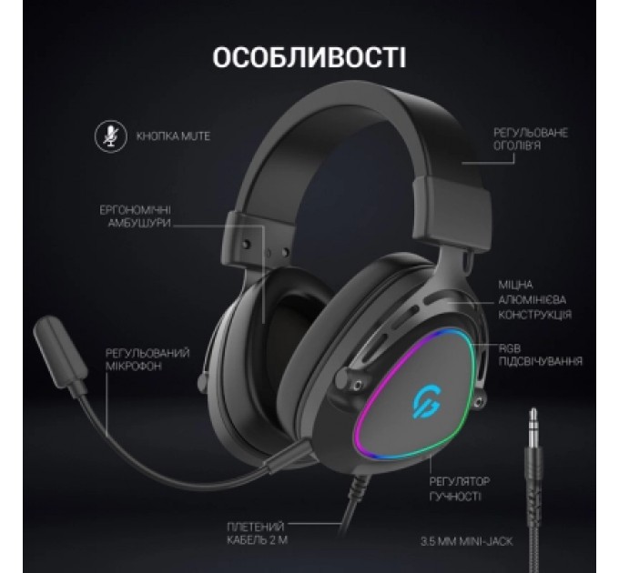 GamePro Навушники GamePro HS783 RGB Black (HS783)