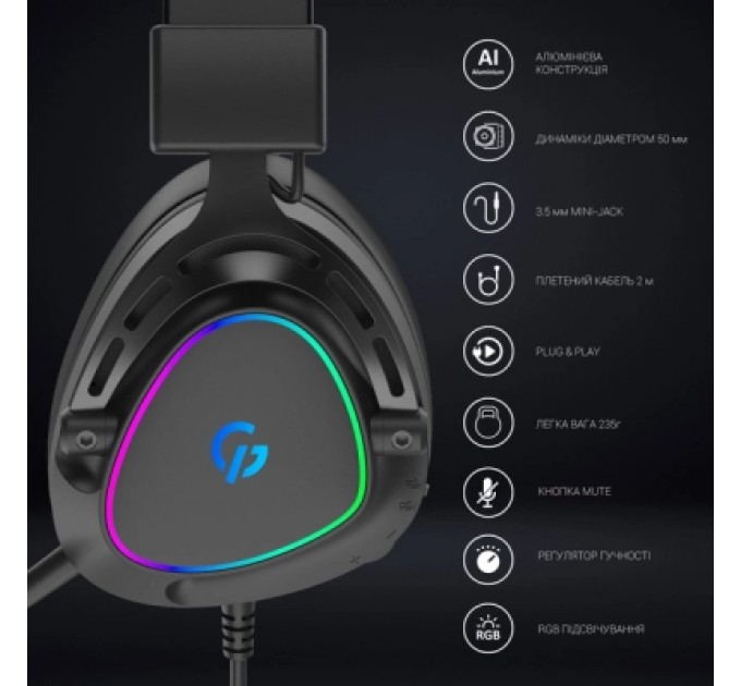 GamePro Навушники GamePro HS783 RGB Black (HS783)