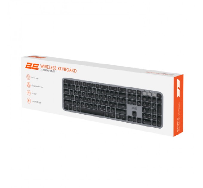 2E Клавіатура 2E KS240 Wireless USB/Bluetooth UA Grey (2E-KS240WG_UA)