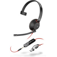 Навушники Poly Blackwire 5210 USB-A/USB-C 3.5 мм Black (8X230AA)