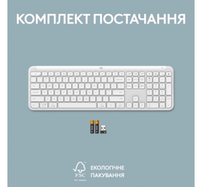 Клавіатура Logitech K950 Bluetooth/Wireless UA Off-White (920-012466)