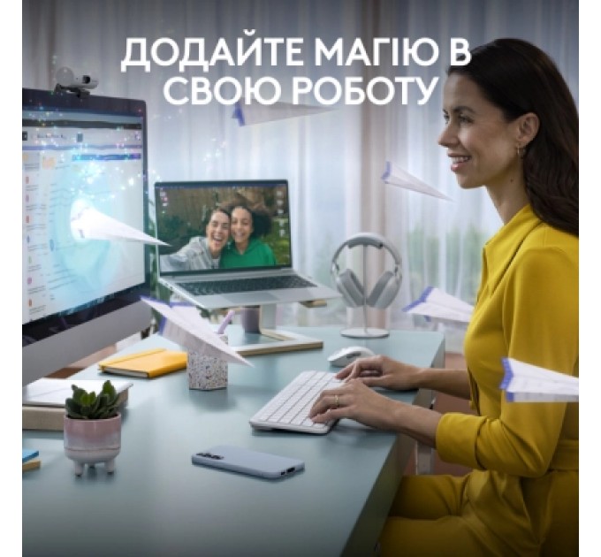 Logitech Комплект Logitech MK950 Bluetooth/Wireles UA Off-White (920-012491)