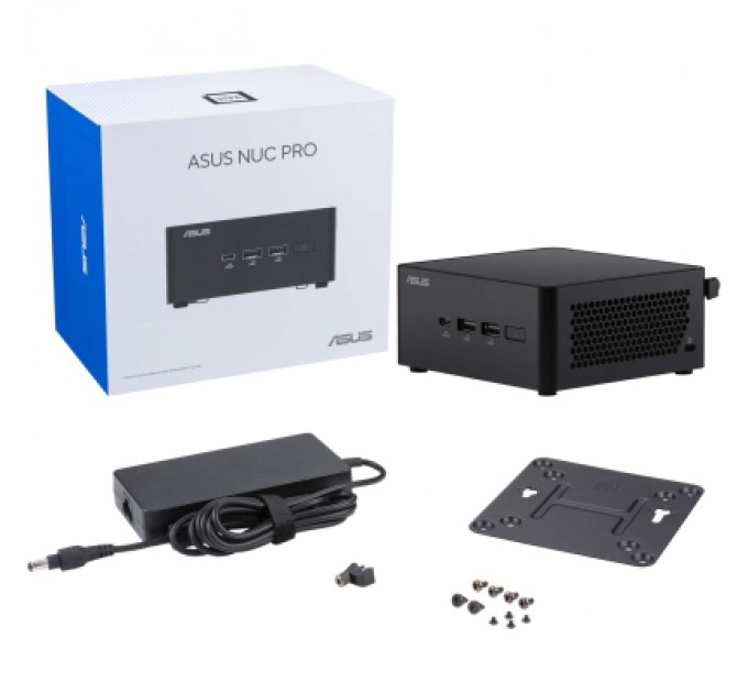 ASUS Комп'ютер ASUS NUC 14PRO RNUC14RVHI300002I / Core 3 100U, M.2 22x80 NVMe, 22x42 NVMe/2.5'' SATA (90AR0072-M00040)