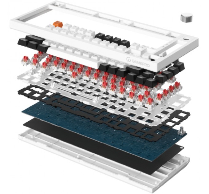 GamePro Клавіатура GamePro MK160B Hot-Swap Red Swich RGB USB UA Black (MK160B)
