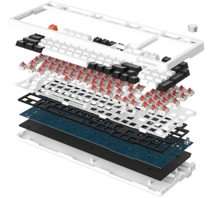 GamePro Клавіатура GamePro MK170B Hot-Swap Red Swich RGB USB UA Black (MK170B)