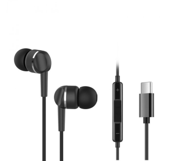 Ergo Навушники Ergo VM-735 Type-C Earphones Black (VM-735K)