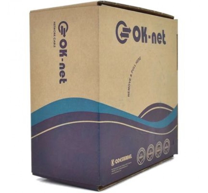 OK-Net Кабель мережевий OK-Net FTP 305м cat.5e LSFROH (F/UTP-cat.5E LSFROH) (КПВнг-HFЭ-ВП (200) 4*2*0,51)