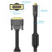 Vention Кабель мультимедійний DVI to DVI 24+1pin 8.0m 2K 60Hz ferrite Vention (EAEBK)